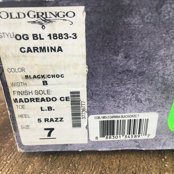 Old Gringo OGBL1883-3 Carmina Ankle Cowboy Boots Womens 7 B - Picture 9 of 12